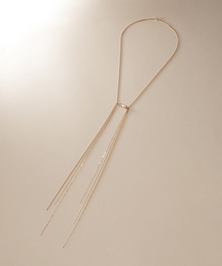 ココシュニック(COCOSHNIK)のK10クォーツ キヘイミックスチェーンフリンジ ネックレス4