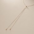 ココシュニック(COCOSHNIK)のK10中空ペアシェイプラリエット ネックレス2