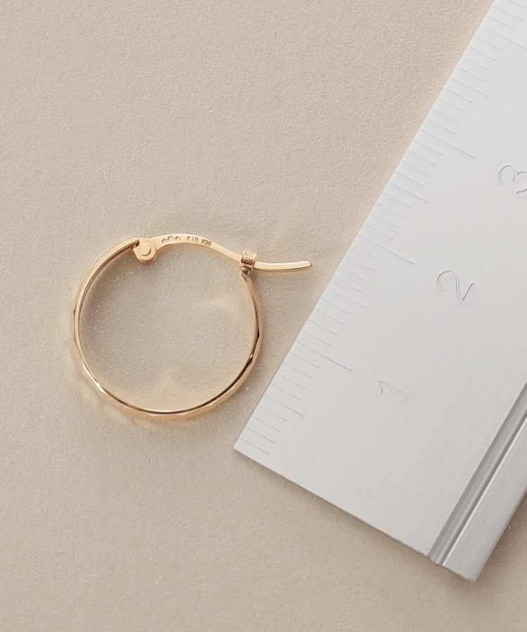 K10ダイヤカット フープピアス(ピアス) | COCOSHNIK(ココシュ K10ダイヤカット フープピアス(ピアス) | COCOSHNIK(ココシュ