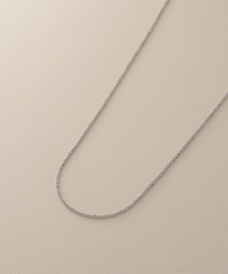 ココシュニック(COCOSHNIK)のプラチナ クリスクロスチェーン ネックレス（60cm）2