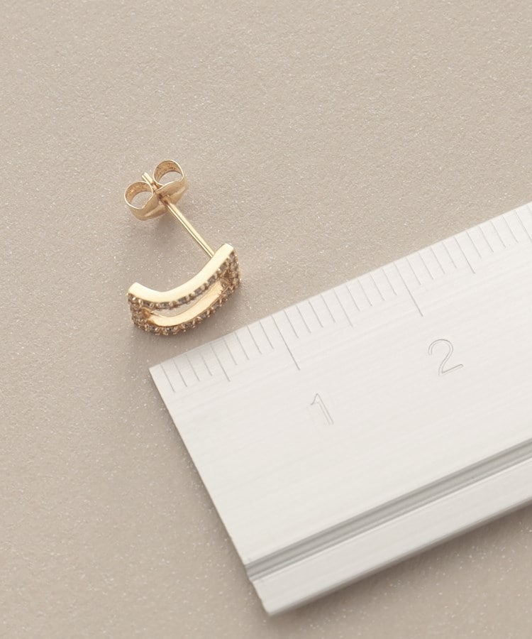 【楽天スーパーセール】 K10ダイヤモンド スクエアシェイプ スタッドピアス（ピアス アクセサリー