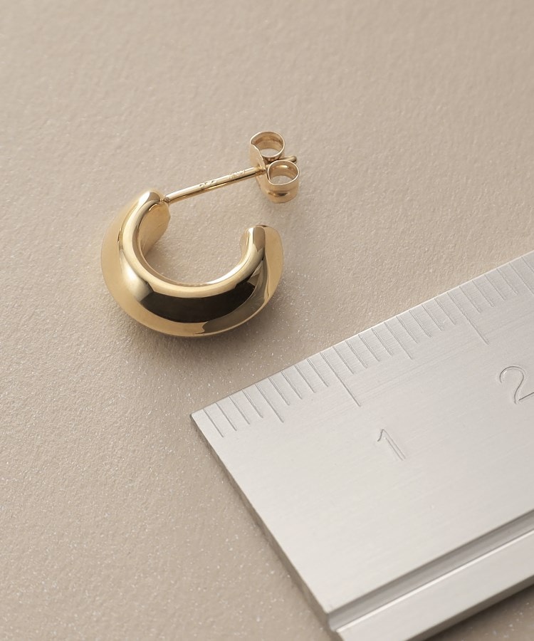 ココシュニック(COCOSHNIK)のK10中空しのぎ フープピアス4