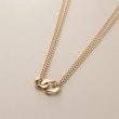 ココシュニック(COCOSHNIK)のK10キヘイモチーフダブルチェーン ネックレス2