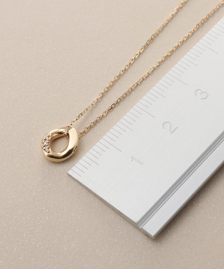 ココシュニック(COCOSHNIK)のK10ダイヤモンド キヘイモチーフ ネックレス7