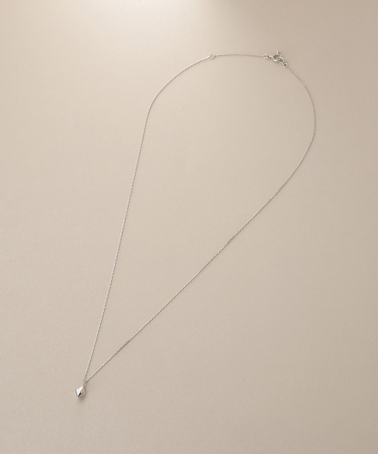 ココシュニック(COCOSHNIK)のプラチナ中空ダイヤモンドシェイプ ネックレス5