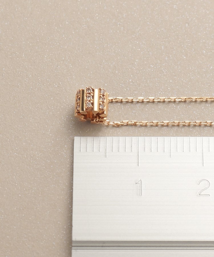 ココシュニック(COCOSHNIK)のK10ダイヤモンド シフテッドビーズ ネックレス6