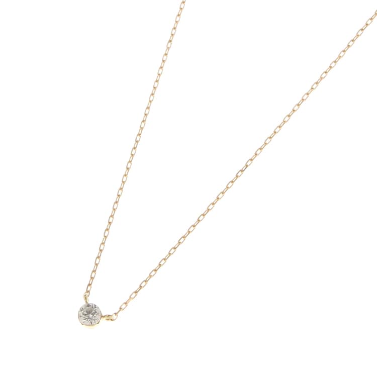 ココシュニック(COCOSHNIK)のK18ダイヤモンド シークレット留めネックレス小 ネックレス
