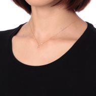 【正規取扱店】 K18ダイヤモンド ネックレス小（ネックレス レース菱型モチーフ アクセサリー