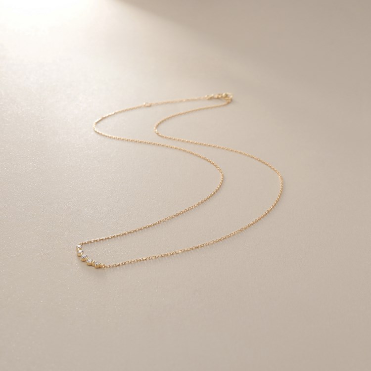 K18ダイヤモンド グラデーション5石 ネックレス(ネックレス K18ダイヤモンド グラデーション5石 ネックレス(ネックレス