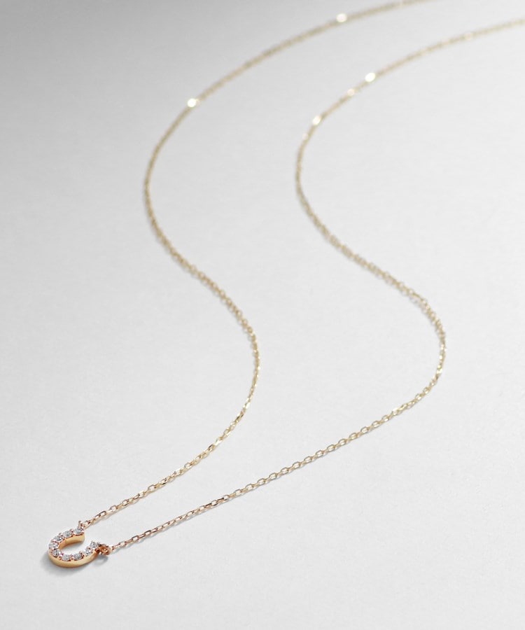 K10ダイヤモンド 馬蹄モチーフ ネックレス（ネックレス