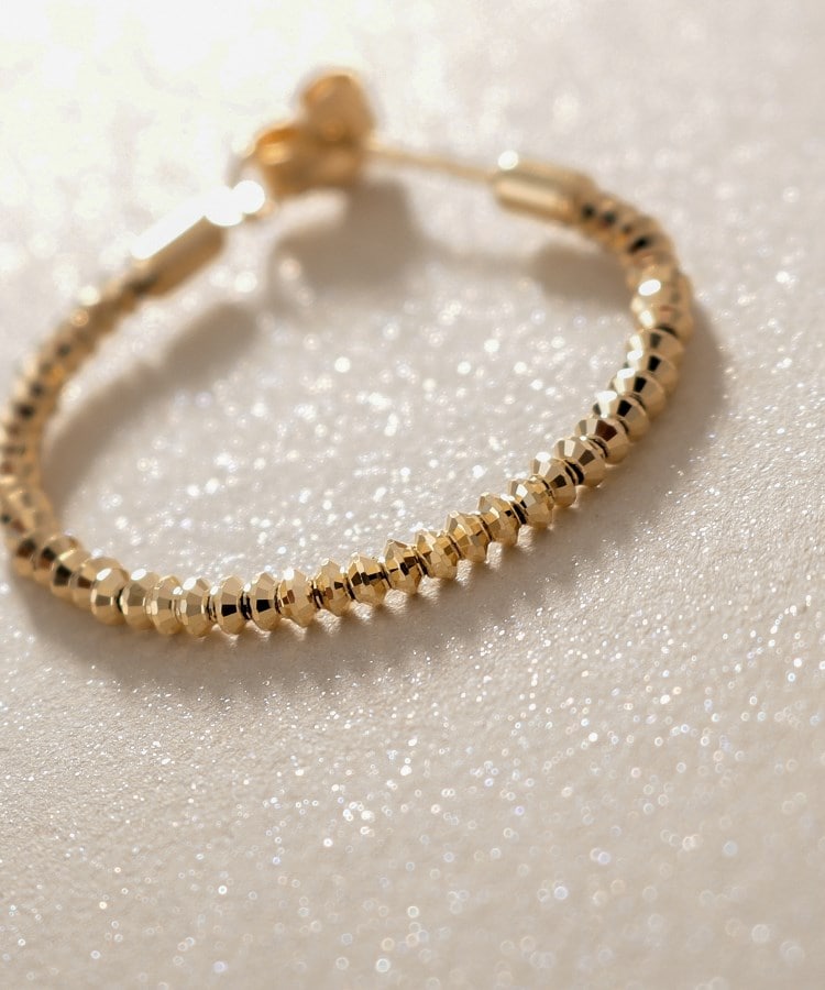 K18カットビーズ フープピアス(ピアス) | COCOSHNIK(ココシュ K18カットビーズ フープピアス(ピアス) | COCOSHNIK(ココシュ