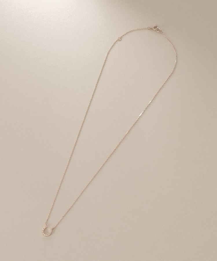 K10ダイヤモンド 馬蹄モチーフ ネックレス(ネックレス K10ダイヤモンド 馬蹄モチーフ ネックレス(ネックレス