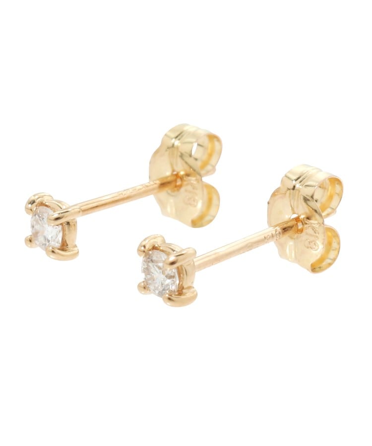 新品 大人気商品  K18ダイヤモンド爪留め ピアス（小）（ピアス） | COCOSHNIK アクセサリー