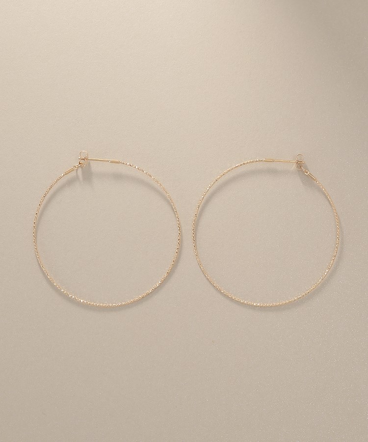 K10カット丸線 フープピアス(中)(ピアス) | COCOSHNIK K10カット丸線 フープピアス(中)(ピアス) | COCOSHNIK