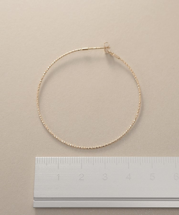K10カット丸線 フープピアス(中)(ピアス) | COCOSHNIK K10カット丸線 フープピアス(中)(ピアス) | COCOSHNIK