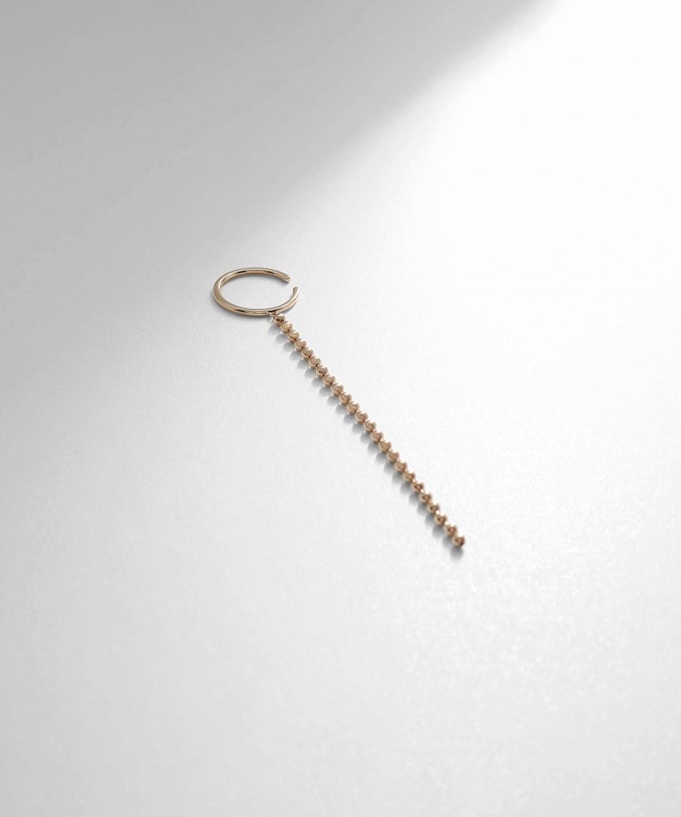 K10ボールチェーン イヤーカフ(イヤリング) | COCOSHNIK K10ボールチェーン イヤーカフ(イヤリング) | COCOSHNIK
