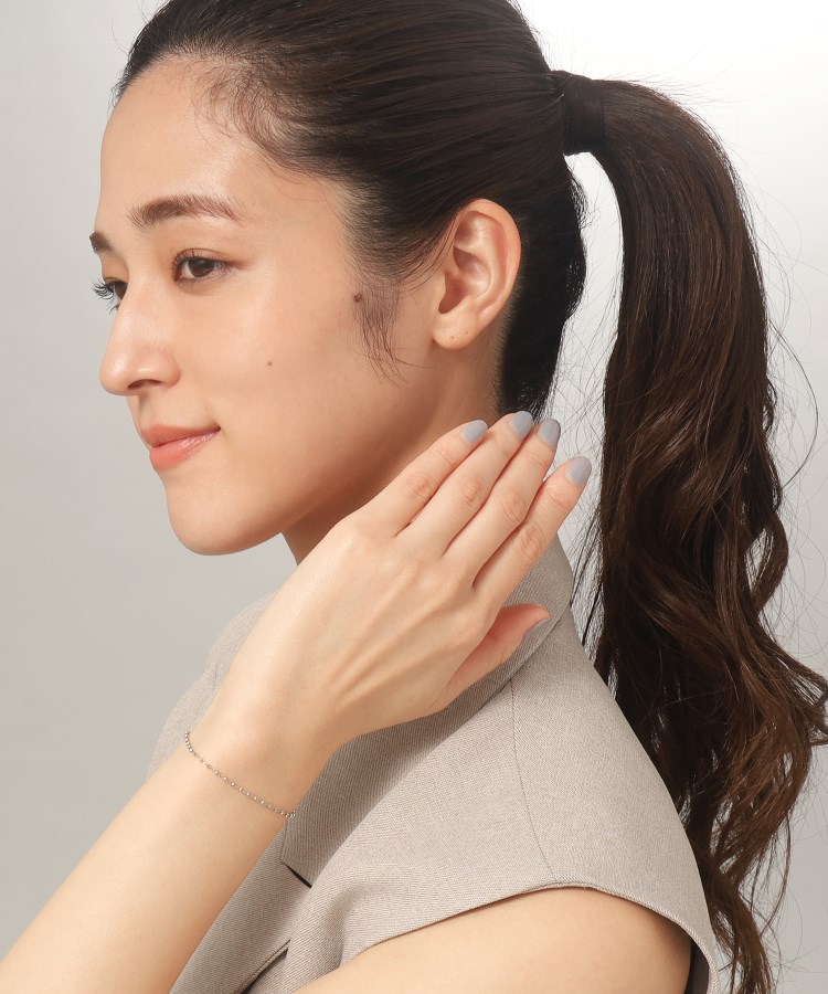 プラチナ カットビーズ連続 ブレスレット(ブレスレット プラチナ カットビーズ連続 ブレスレット(ブレスレット