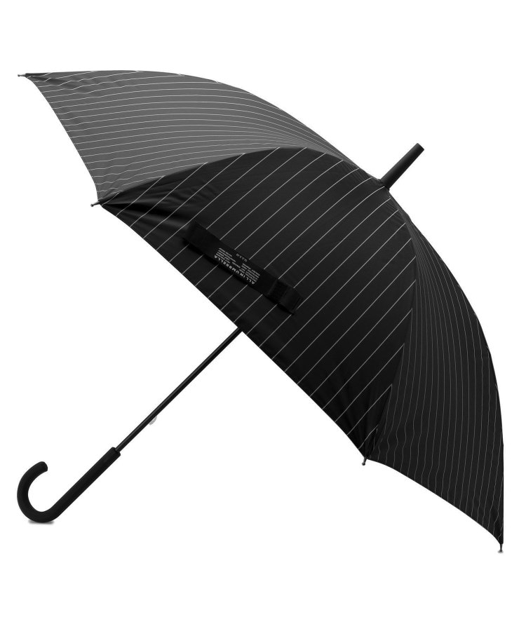 高級傘 黒 ストライプデザイン 長傘 雨傘 - 小物