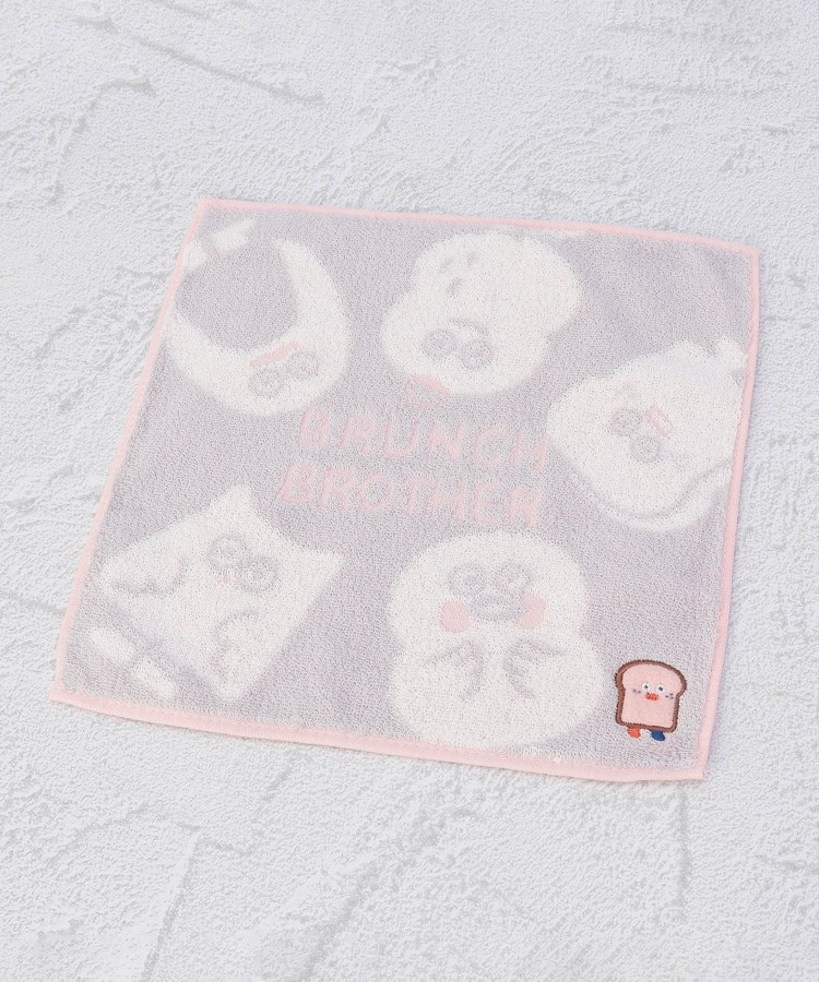 ワンズテラス(one'sterrace)の◆ブランチブラザー タオルハンカチ アップリケ刺繍 グレー(010)