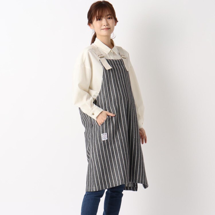 ワンズテラス(one'sterrace)の◆ファボリ カバーオールエプロン ストライプ エプロン・その他ファブリック