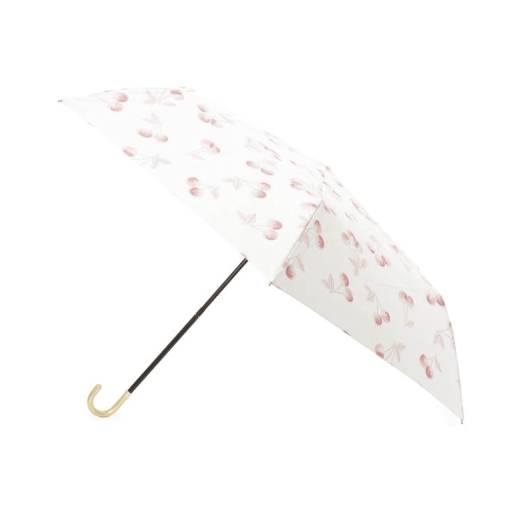 ワンズテラス(one'sterrace)の【晴雨兼用】ガーリーチェリー 折傘 折りたたみ傘