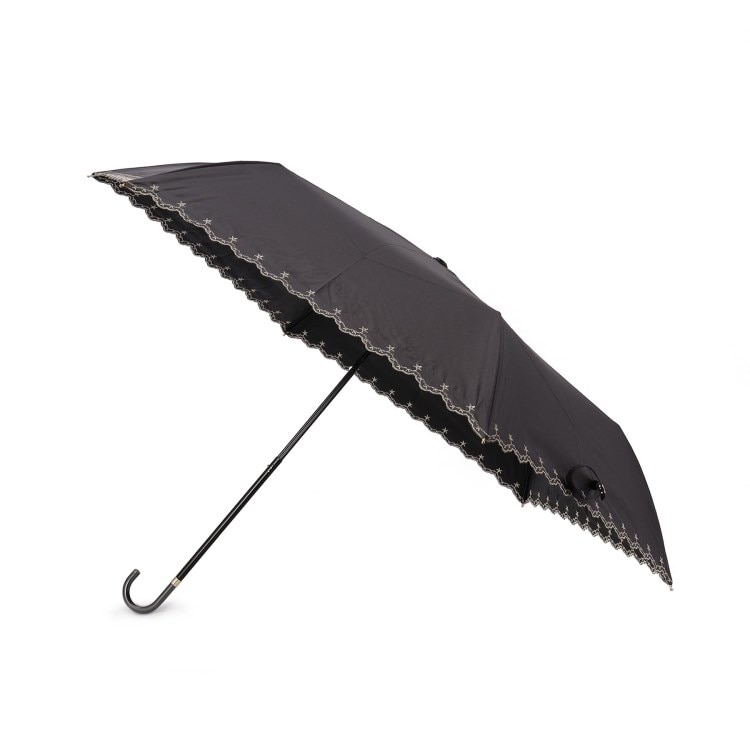 ワンズテラス(one'sterrace)の【晴雨兼用/UV】遮光星柄スカラップ 折傘 折りたたみ傘