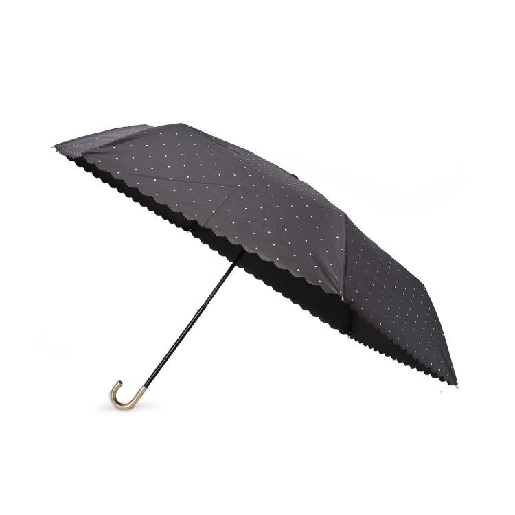 ワンズテラス(one'sterrace)の【晴雨兼用/UV】遮光ドットフラワーポイント 折傘 折りたたみ傘