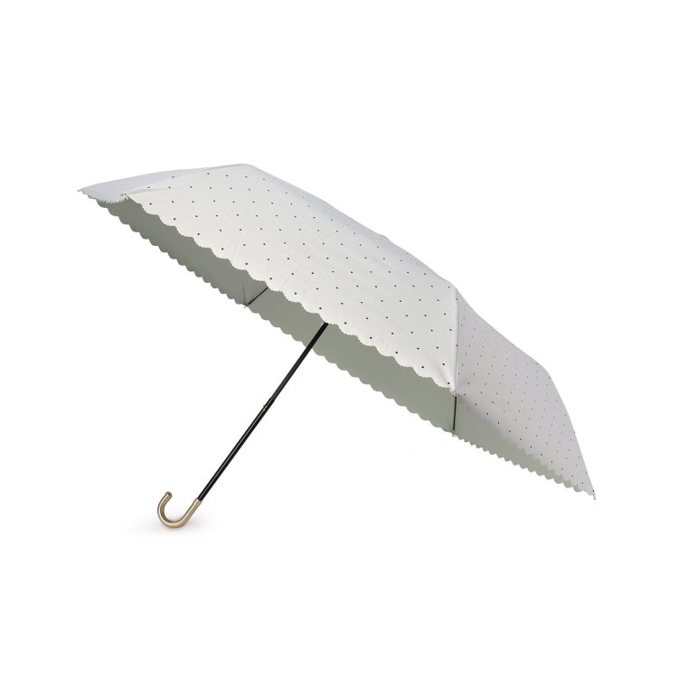 ワンズテラス(one'sterrace)の【晴雨兼用/UV】遮光ドットフラワーポイント 折傘 折りたたみ傘