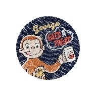 ◇おさるのジョージ 刺繍缶バッジ シークレットデニム（その他