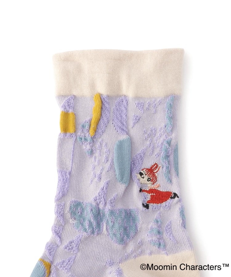 ワンズテラス(one'sterrace)の◆MOOMIN 逆スパ キカ柄+ミイ刺繍ソックス3