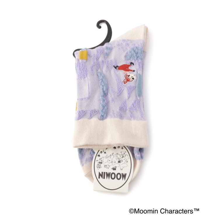 ワンズテラス(one'sterrace)の◆MOOMIN 逆スパ キカ柄+ミイ刺繍ソックス ムーミン