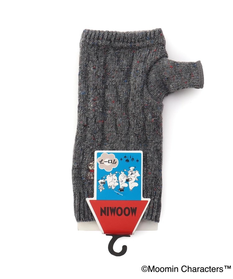 ワンズテラス(one'sterrace)の◆【あったか】MOOMIN グローブ ツイード ミイ刺繍 チャコールグレー(913)