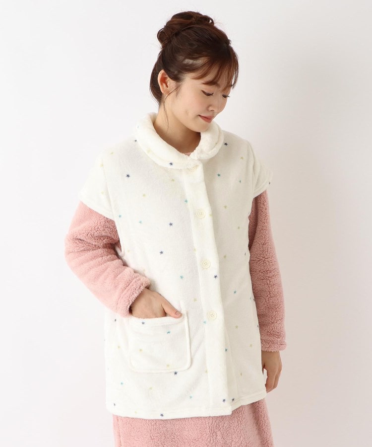 ワンズテラス(one'sterrace)の【あったか】デジプリ 袖なしルームウェア ミニスター アイボリー(904)