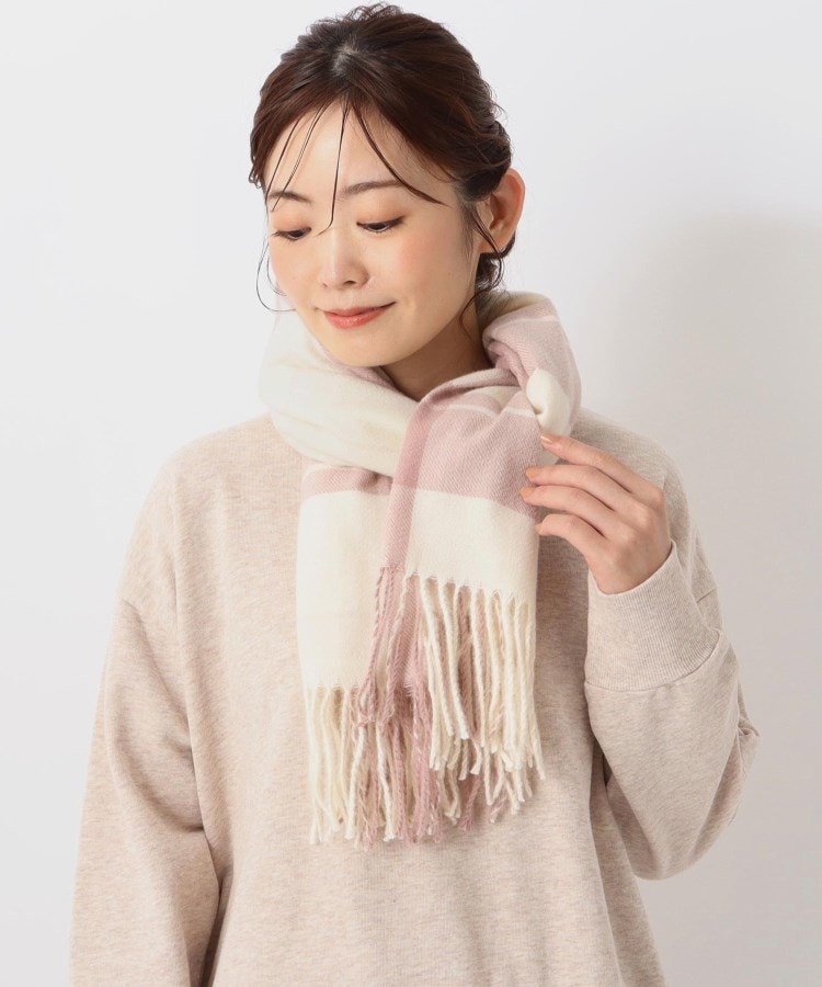 ワンズテラス(one'sterrace)の【あったか】2WAYストール 淡色チェック13