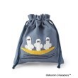 ワンズテラス(one'sterrace)の◆MOOMIN サガラ刺繍巾着 MU24ニョロA ブルー(993)