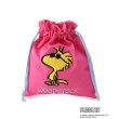 ワンズテラス(one'sterrace)の◆SNOOPY サガラ刺繍巾着 PEANUTS WOODSTOCK ＆ SNOOPY ピンク(972)