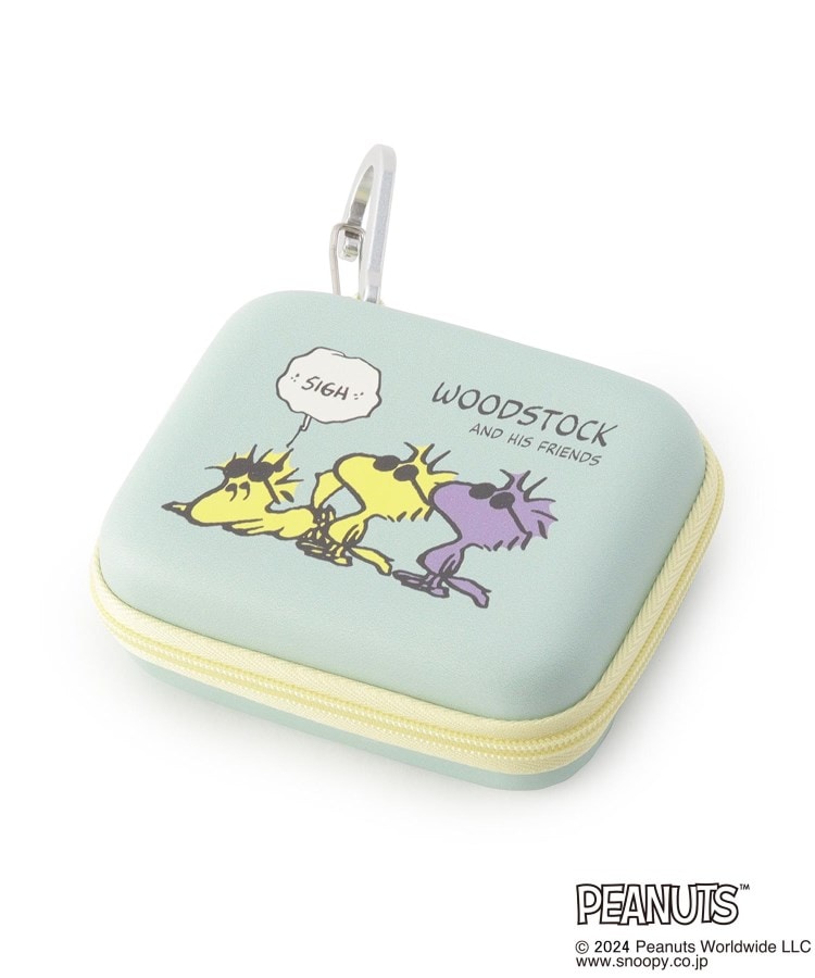 ワンズテラス(one'sterrace)の◆SNOOPY ハードカバーガジェットポーチPEANUTS WOODSTOCK ＆ SNOOPY ライトグリーン(920)