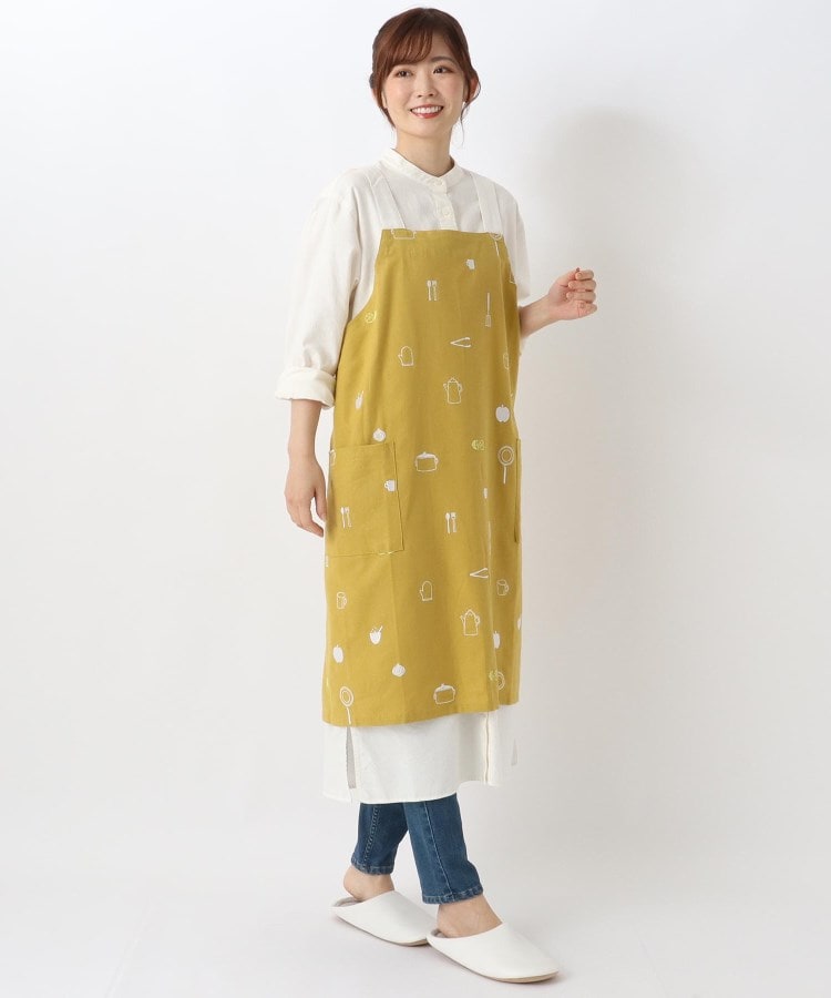 ワンズテラス(one'sterrace)の【ワンズテラスオリジナル】キッチン刺繍 エプロン H型13
