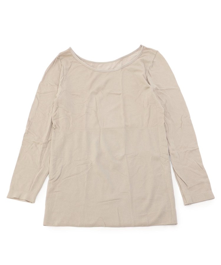ワンズテラス(one'sterrace)の美温活 八分袖プルオーバー HARAMAKI L グレージュ(950)