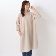 ワンズテラス(one'sterrace)の7分袖 後ろヨークギャザーワンピース グレー(912)