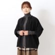 ワンズテラス(one'sterrace)のコクーン ドルマン袖 ジップブルゾン ブラック(919)
