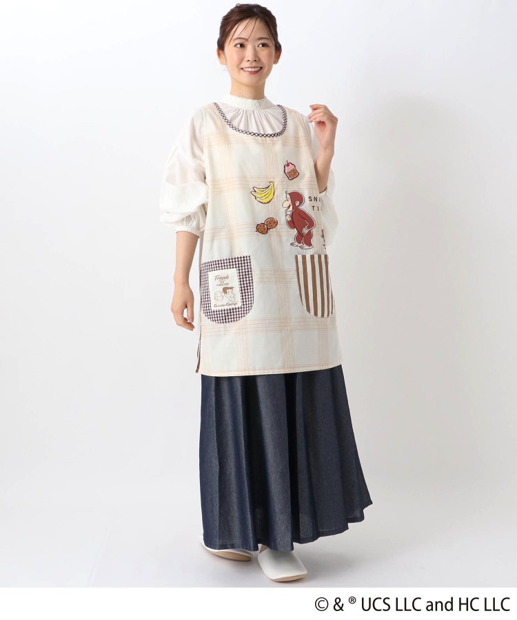 ワンズテラス(one'sterrace)のおさるのジョージ エプロン サガラ刺繍13