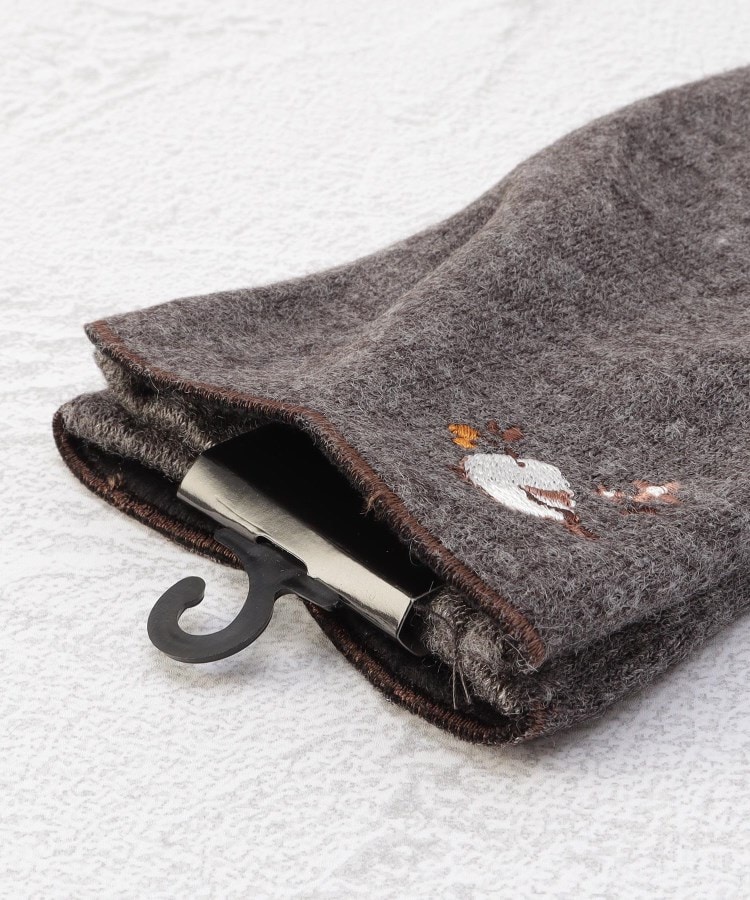 ワンズテラス(one'sterrace)の【あったか】シアバタージャージシマエナガ刺繍 指無し2