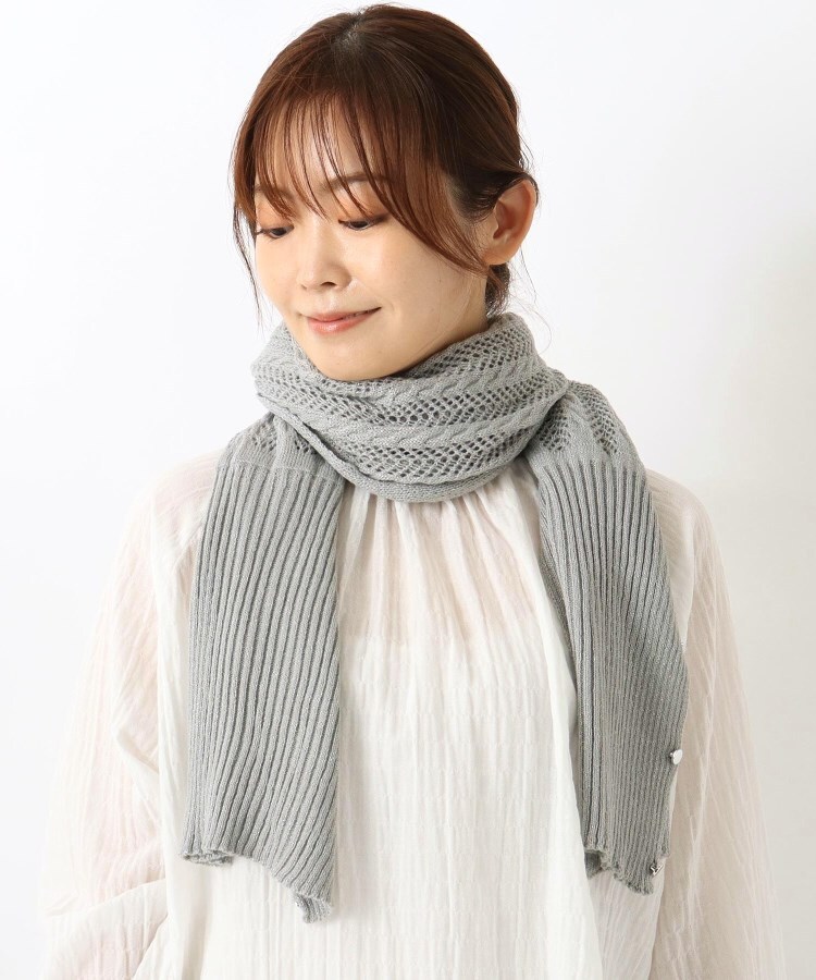 ワンズテラス(one'sterrace)の3WAY ニットマフラー ラメ入り10