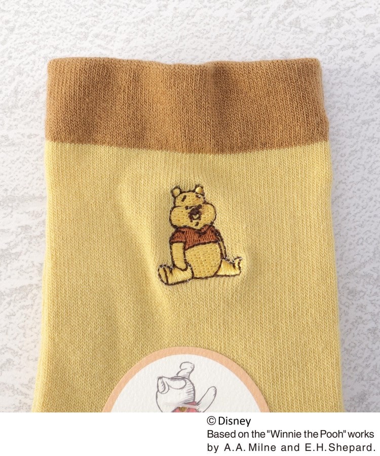 ワンズテラス(one'sterrace)の◆ディズニー 『くまのプーさん』 刺繍ほっぺクォーターソックス FUN3