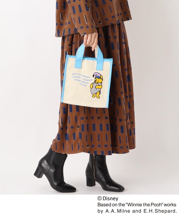 ディズニー 『くまのプーさん』 さがら刺繍ミニトート COS ディズニー 『くまのプーさん』 さがら刺繍ミニトート COS