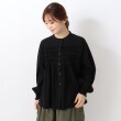 ワンズテラス(one'sterrace)のコットン ランダムピンタックブラウス ブラック(919)