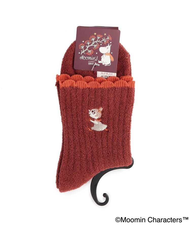 ワンズテラス(one'sterrace)の◆MOOMIN FIRST SNOW ベロア ミイ刺繍 ロークルーソックス1