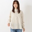 ワンズテラス(one'sterrace)の起毛バンドカラー フリル衿前開きシャツ アイボリー(904)