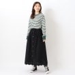 ワンズテラス(one'sterrace)の裾パネル刺繍 前開きスカート11